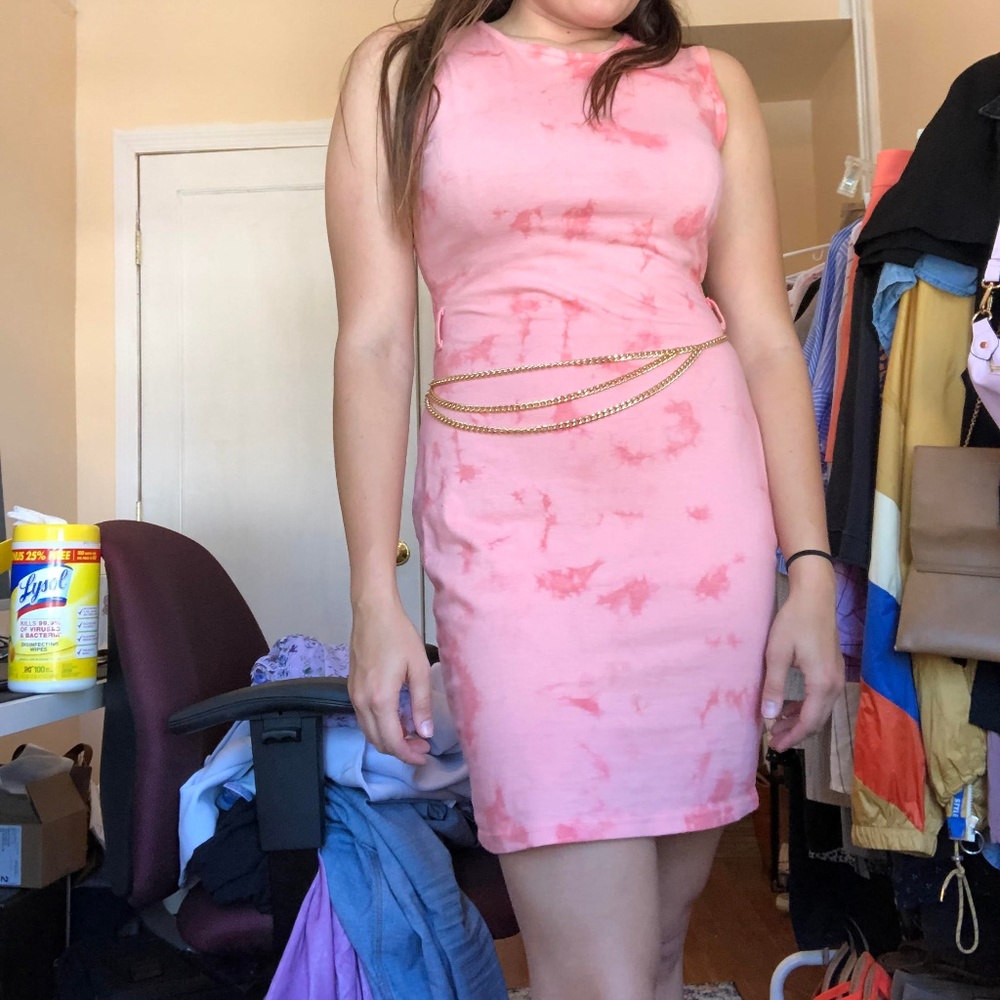 Tye-Dye Pink Dress, Missguided